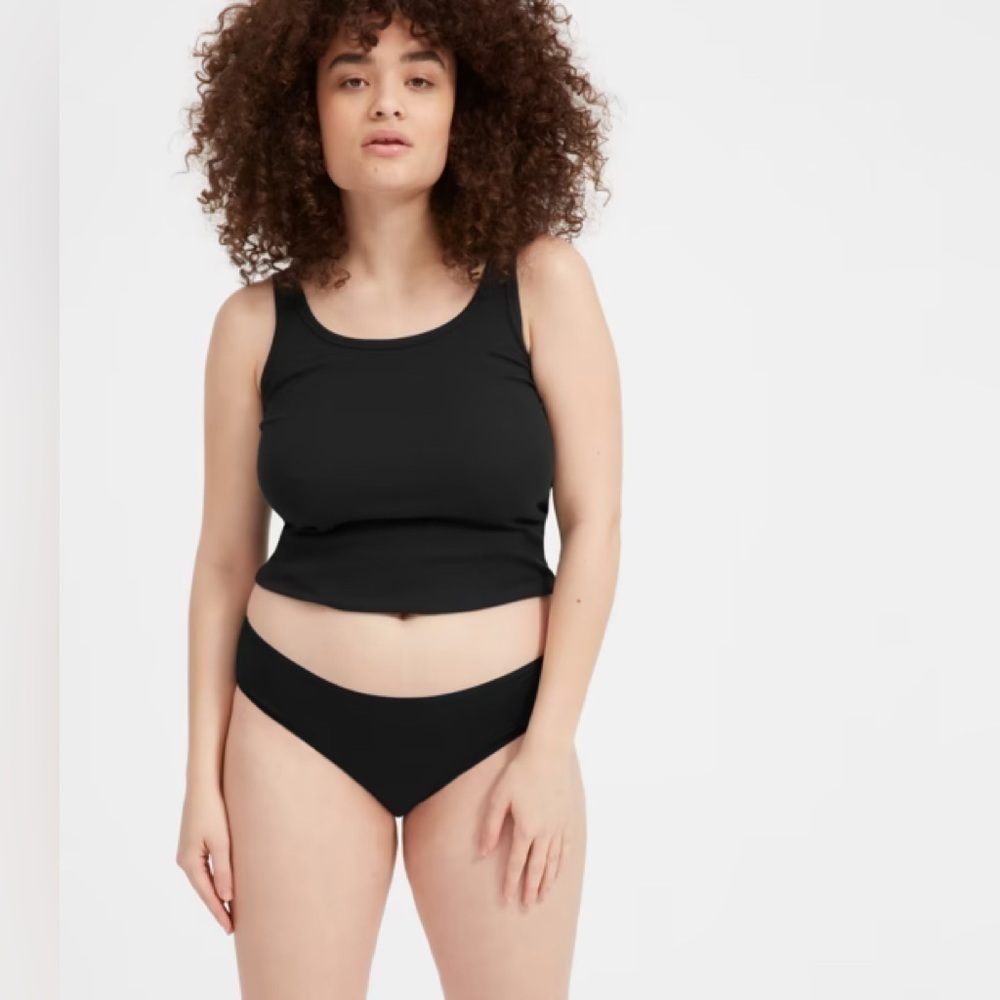 🖤 Everlane The Cotton Hipster Black Underwear Panty Medium NWT